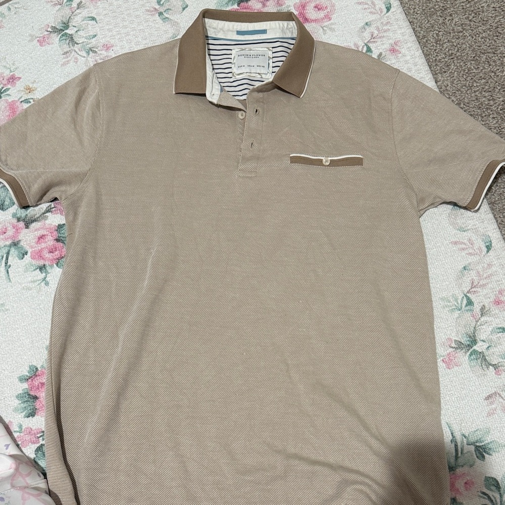 Men's Beige Polo Shirt